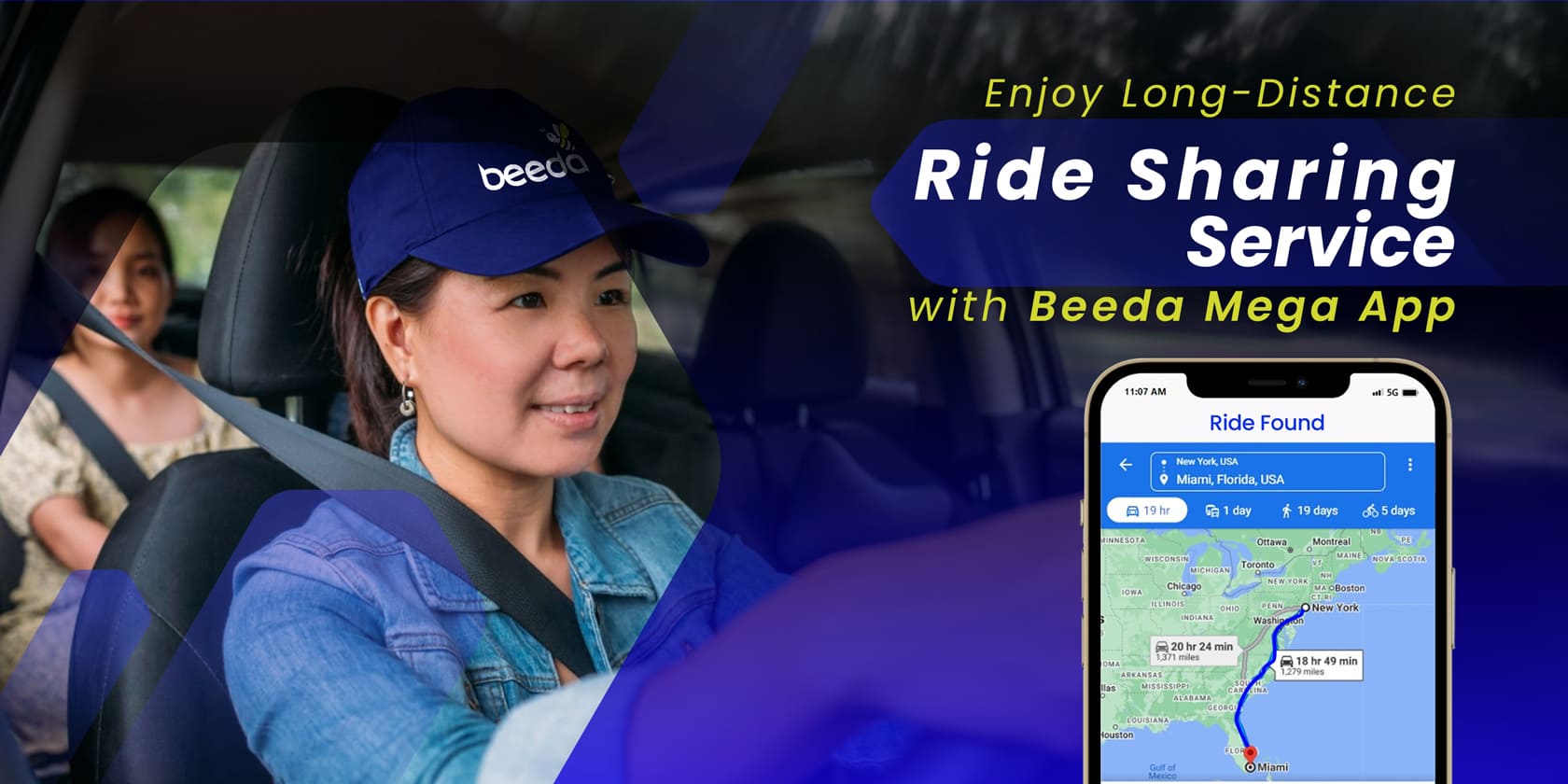 Enjoy Long-Distance Ride-Sharing Service with Beeda Mega App